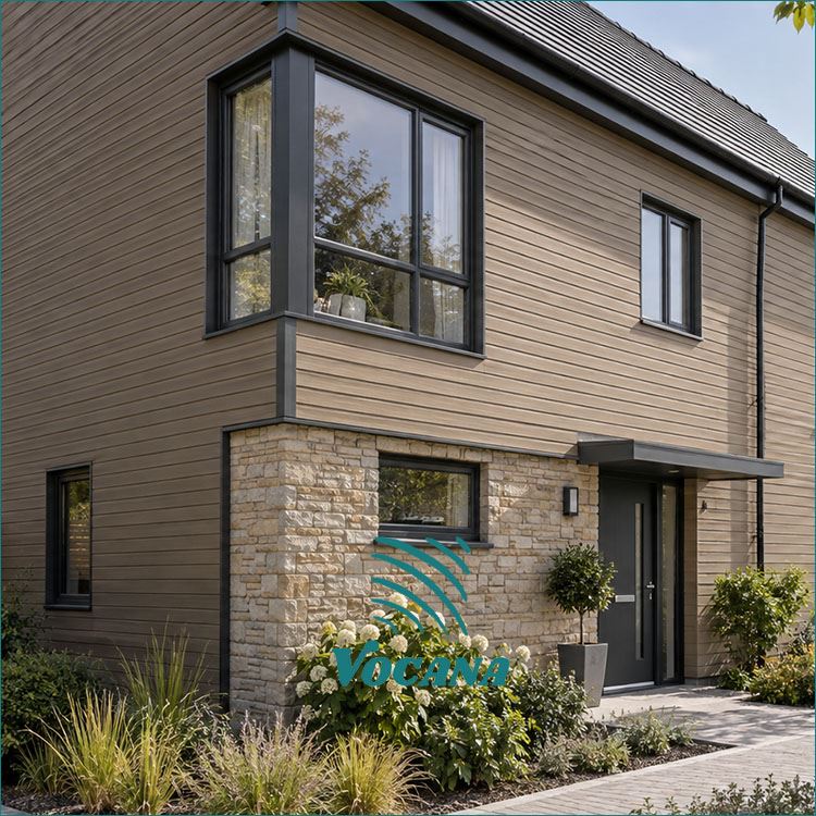 product-1-1 Horizontal WPC weatherboard cladding on a UK residential facade
